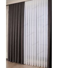 Soft Kadife Fon Perde 90 cm Eninde Sık Pile