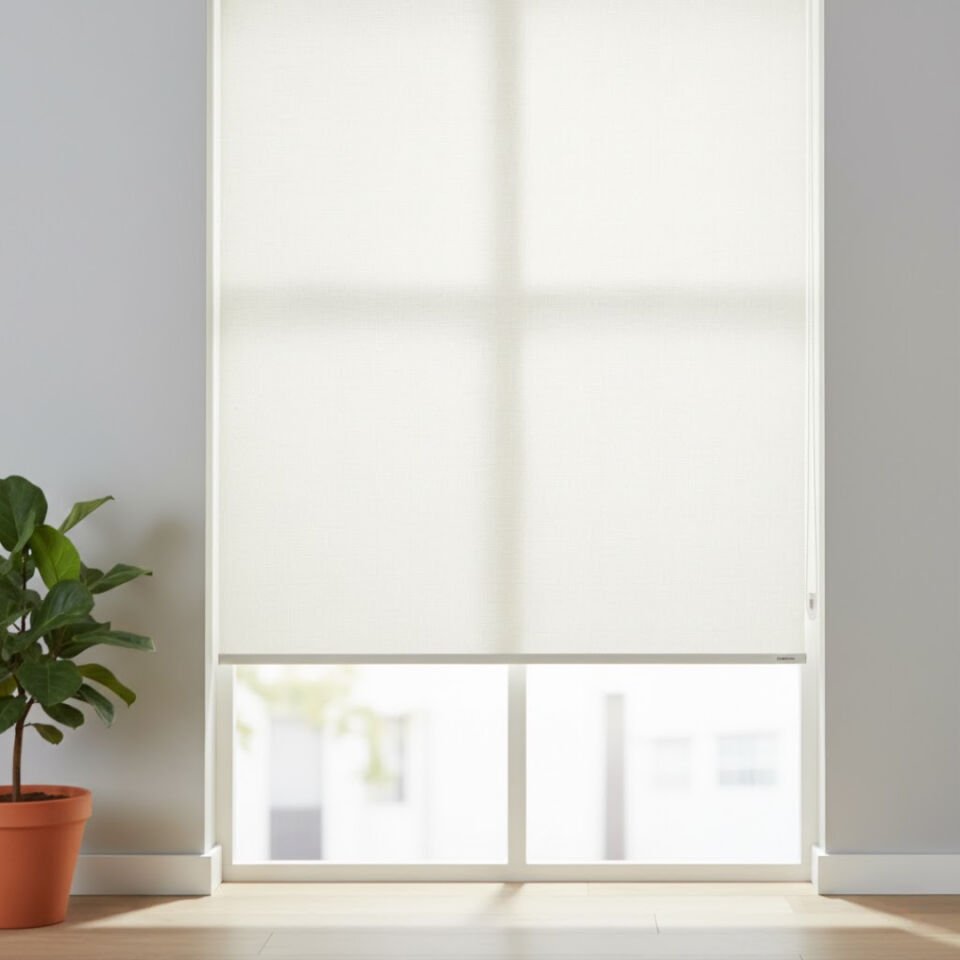 Düz Stor Perde Kırk Beyaz