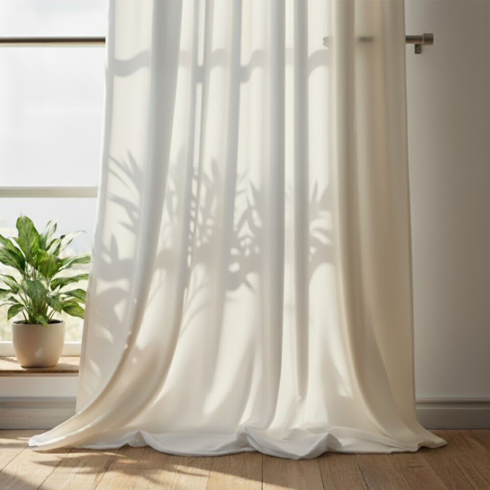 Taç Saten Güneşlik Kırık Beyaz