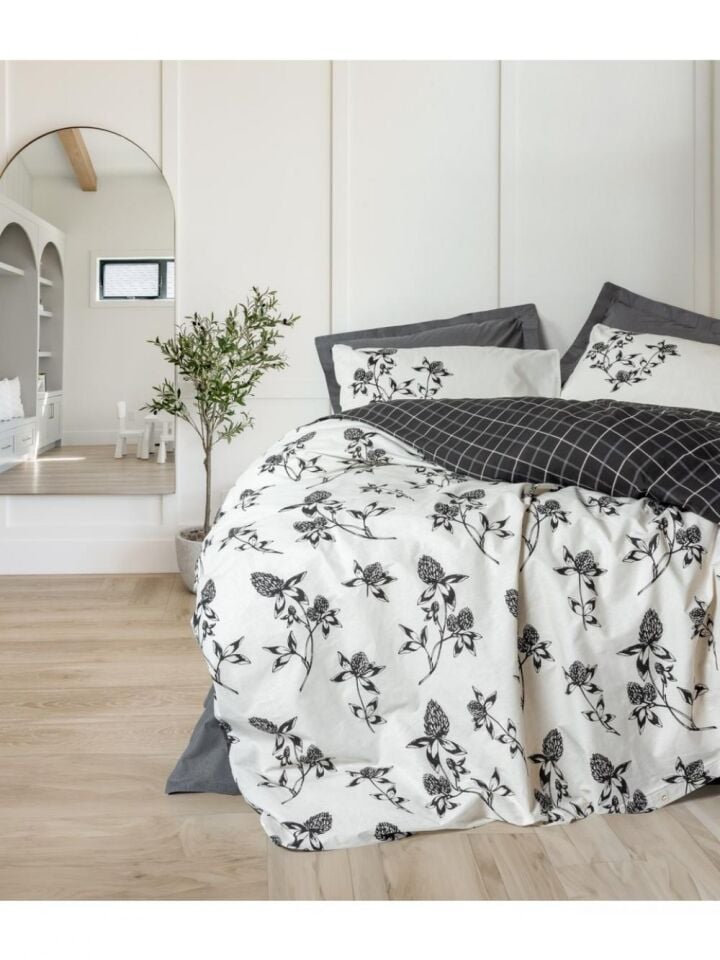 CottonBox Balance Ohia Antrasit Çift Kişilik Nevresim Takımı