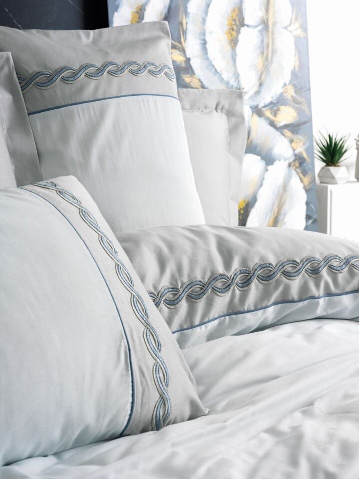 CottonBox Brode Fedor Gri Çift Kişilik Nevresim Takımı