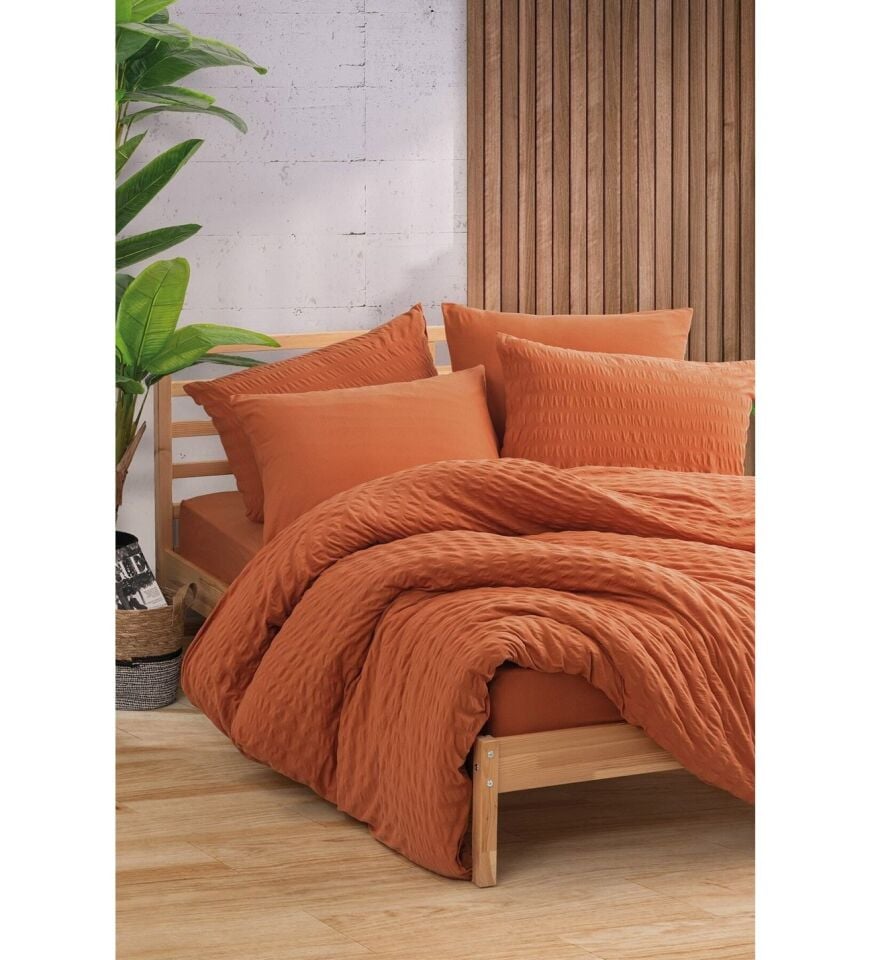 CottonBox Crepe Kiremit Kişilik Nevresim Takımı