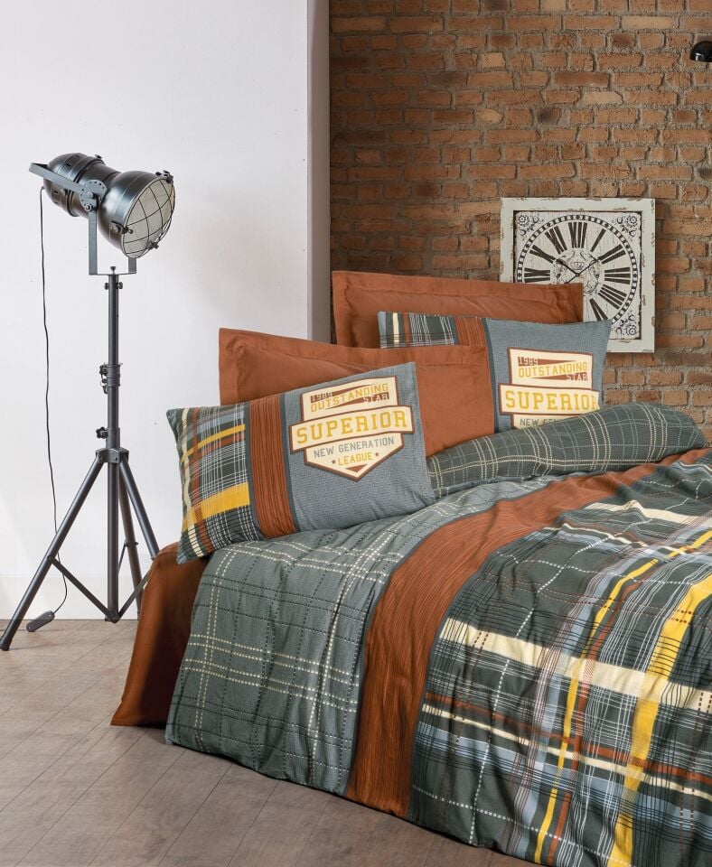 CottonBox Masculıne Ramiro Tarçın Çift Kişilik Nevresim Takımı