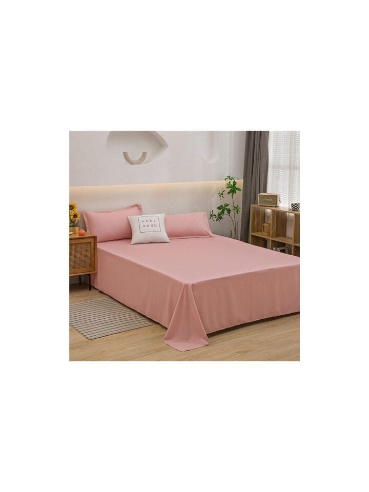 %100 Pamuk Lastiksiz  ve Yastıklı Pudra Düz Çarşaf
