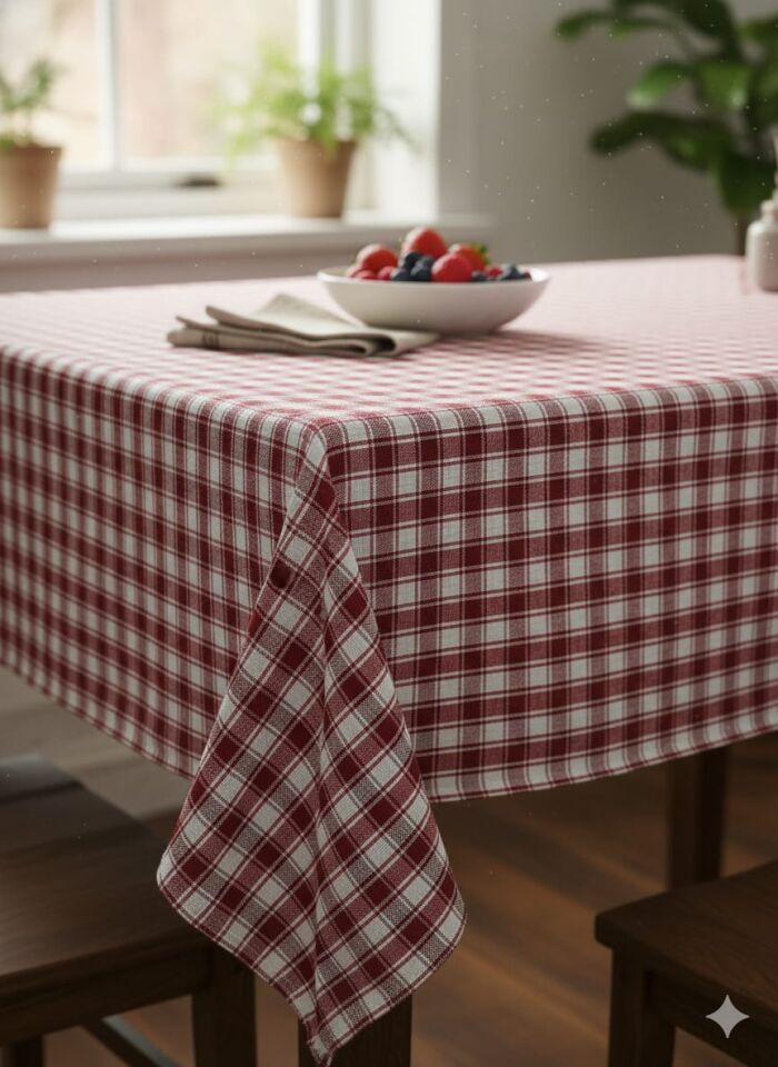 Çok Amaçlı Masa&Sofra Bezi 170x170 Kırmızı