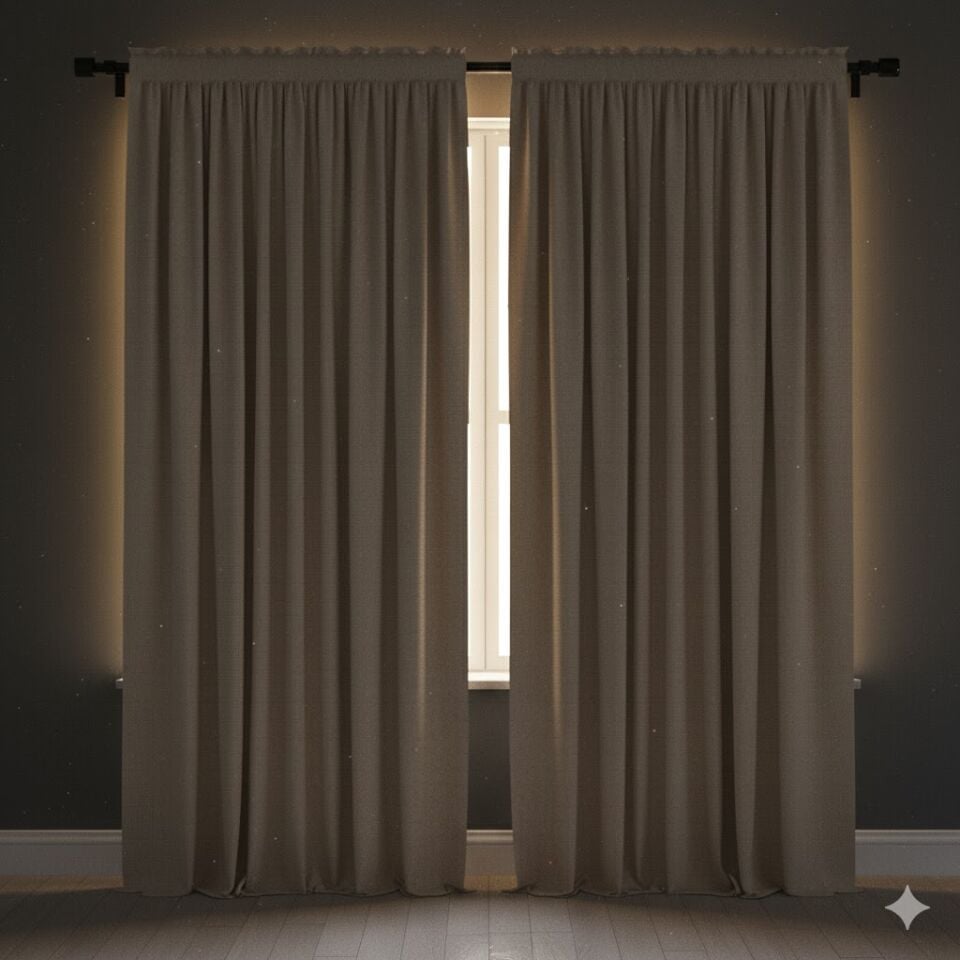 %100 Blackout Karartma Kumaş Perde Bej