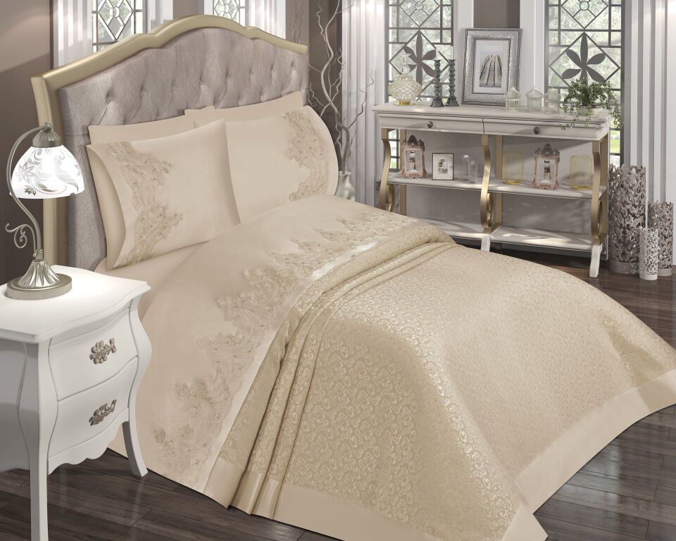 Decoletto Paris Vizon Çift Kişilik Pike Takımı
