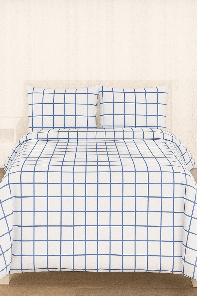 Mis Home %100 Pamuklu Çift Kişilik Nevresim Takımı Berrak Gece Mavisi