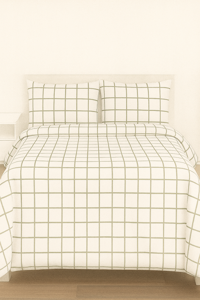 Mis Home %100 Pamuklu Çift Kişilik Nevresim Takımı Berrak Yeşil