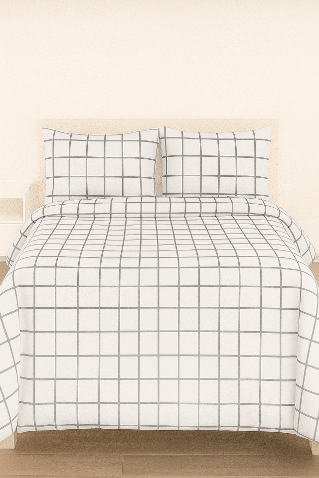 Mis Home %100 Pamuklu Çift Kişilik Nevresim Takımı Berrak Füme