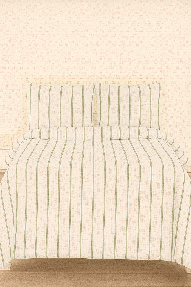 Mis Home %100 Pamuklu Çift Kişilik Nevresim Takımı Ufuk Yeşil