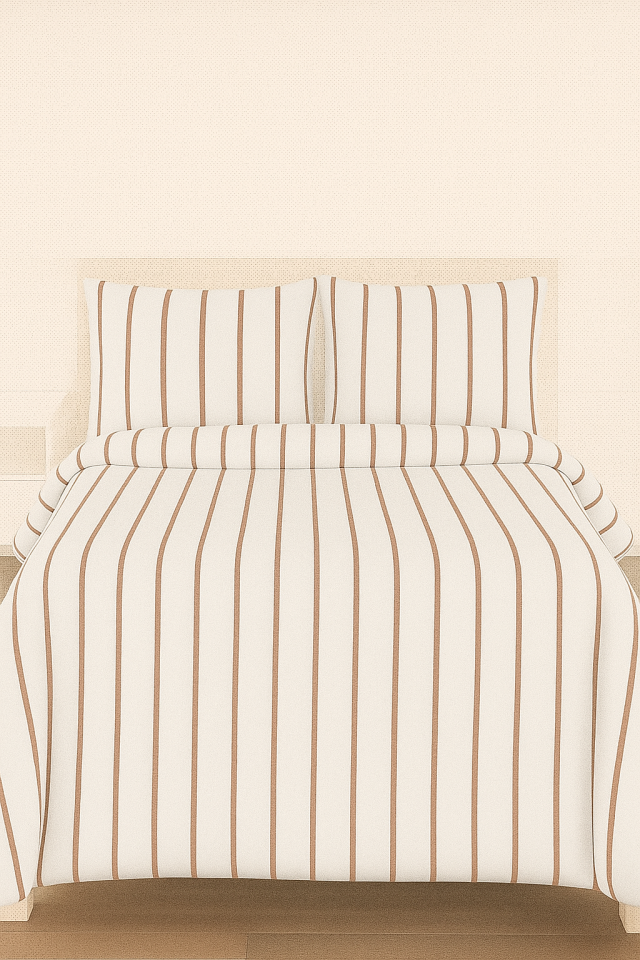 Mis Home %100 Pamuklu Çift Kişilik Nevresim Takımı Ufuk Kahve