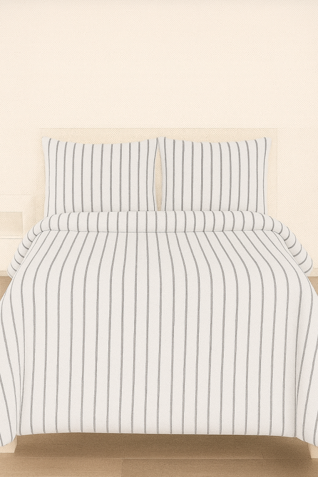 Mis Home %100 Pamuklu Çift Kişilik Nevresim Takımı Ufuk Gri