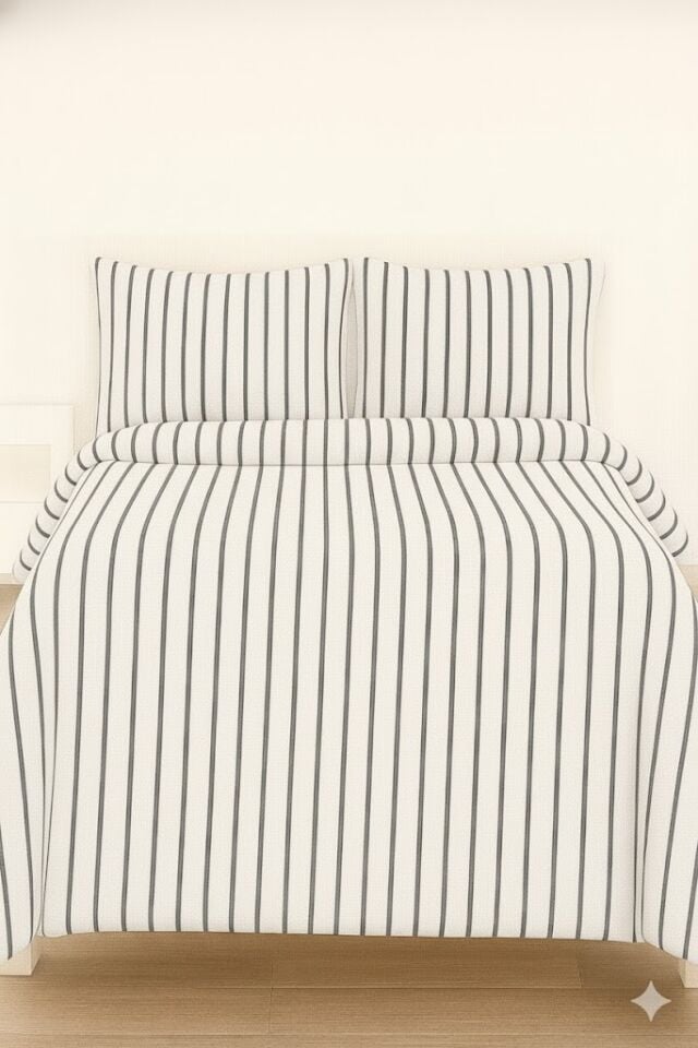 Mis Home %100 Pamuklu Çift Kişilik Nevresim Takımı Ufuk Füme