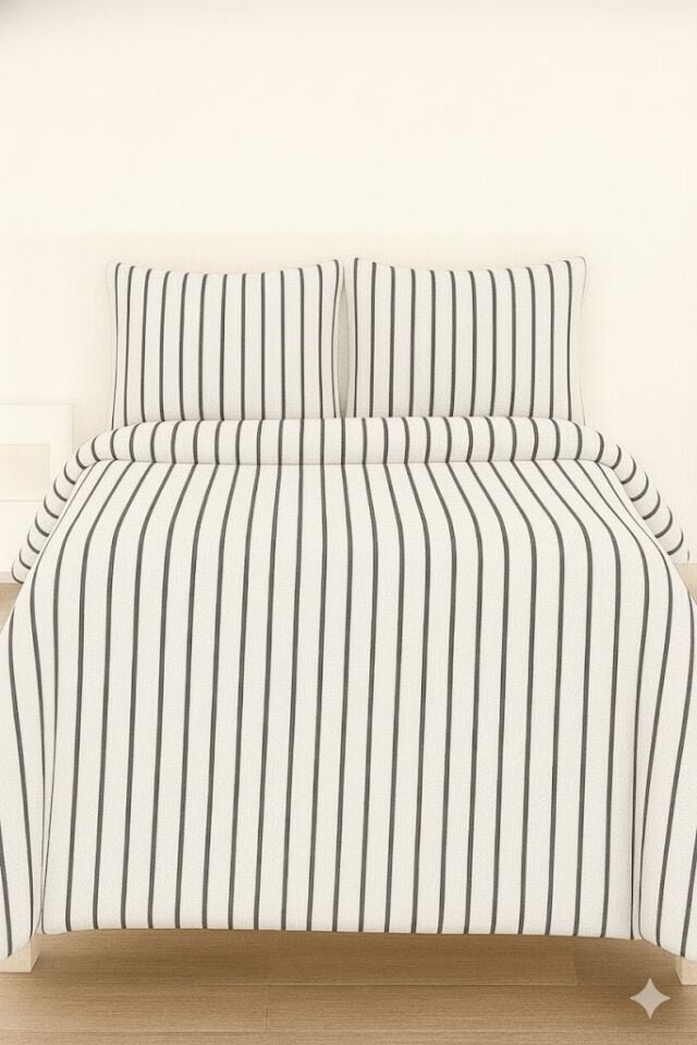 Mis Home %100 Pamuklu Çift Kişilik Nevresim Takımı Ufuk Antrasit