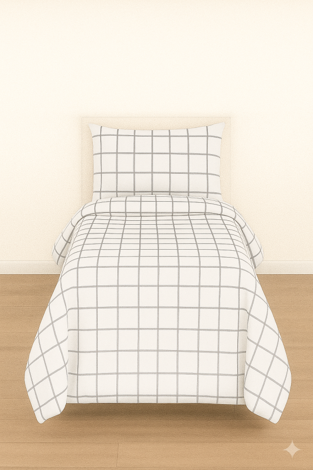 Mis Home %100 Pamuklu Tek Kişilik Nevresim Takımı Berrak Antrasit Gri