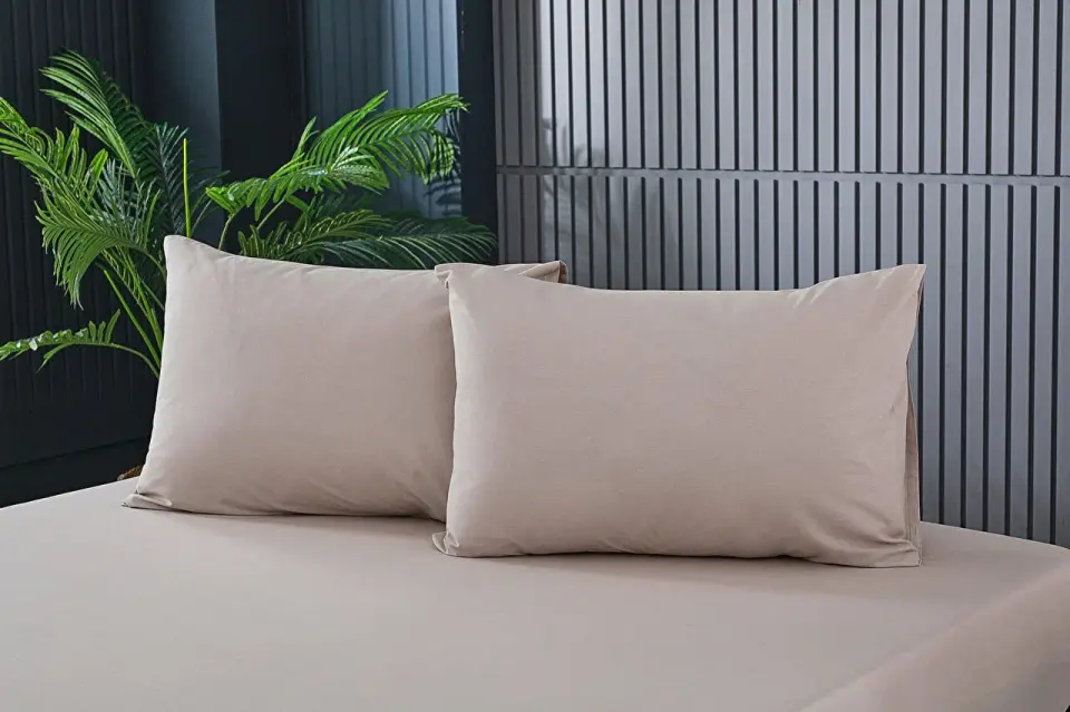 %100 Pamuk 50X70 Yastık Yüzü Bej