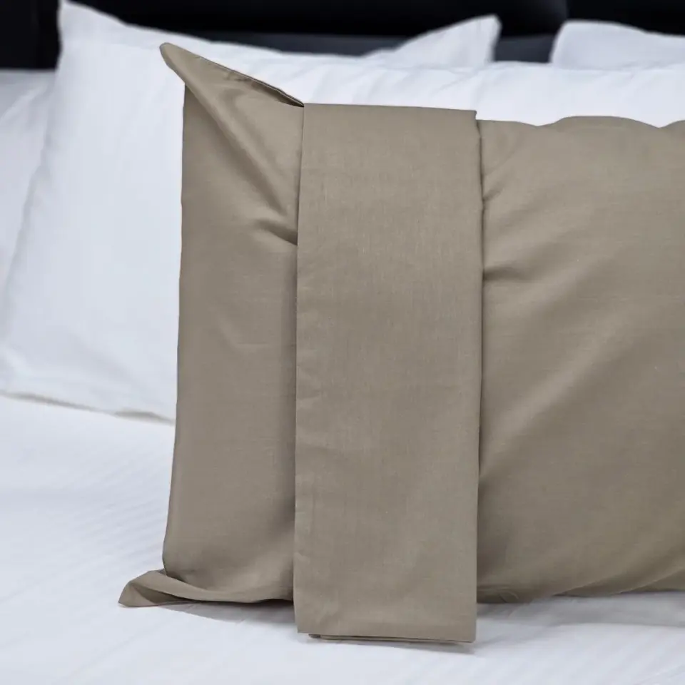 %100 Pamuk 50X70 Yastık Yüzü Kahve