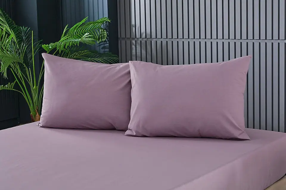 %100 Pamuk 50X70 Yastık Yüzü  Lila