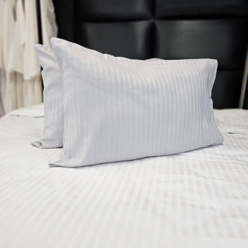 %100 Pamuk Saten 50X70 Yastık Yüzü  Gri